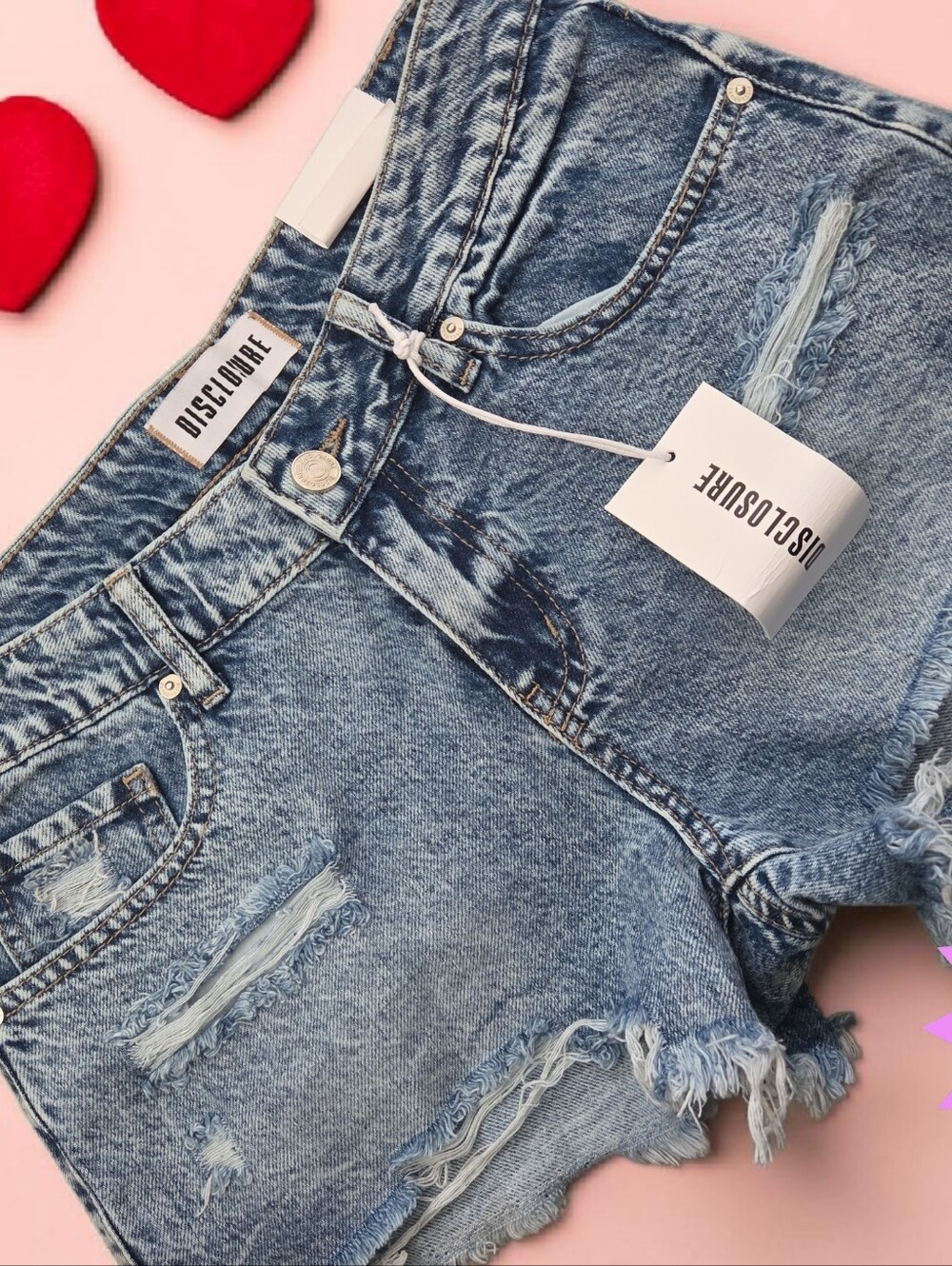 New Disclosure distressed shorts juniors women size 9 / 29